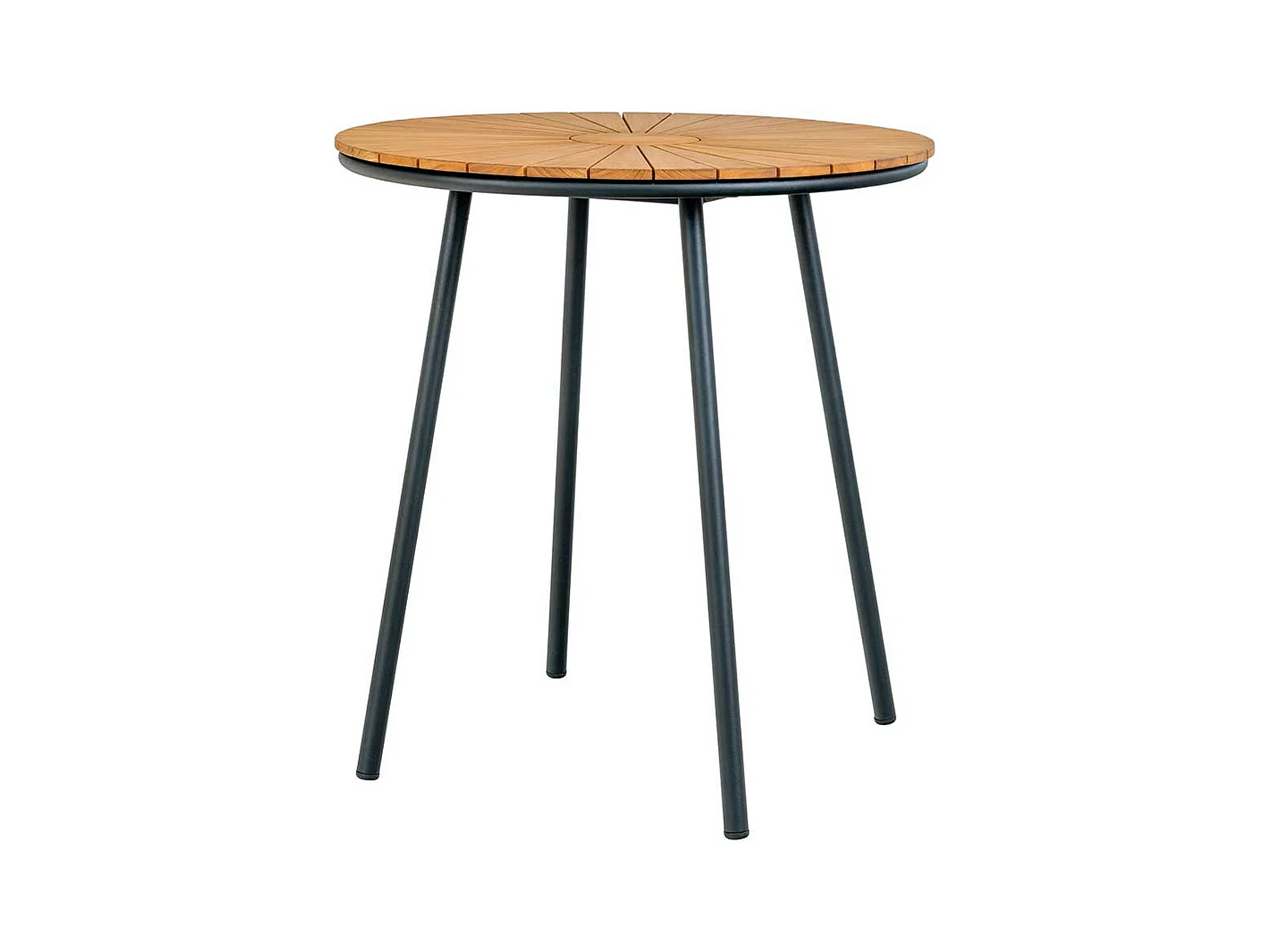 Bistrotisch Gartentisch aus Teak Massivholz 74 cm hoch