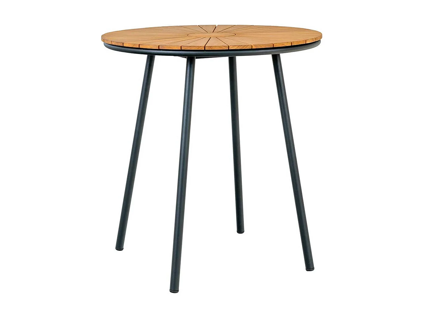 Bistrotisch Gartentisch aus Teak Massivholz 74 cm hoch