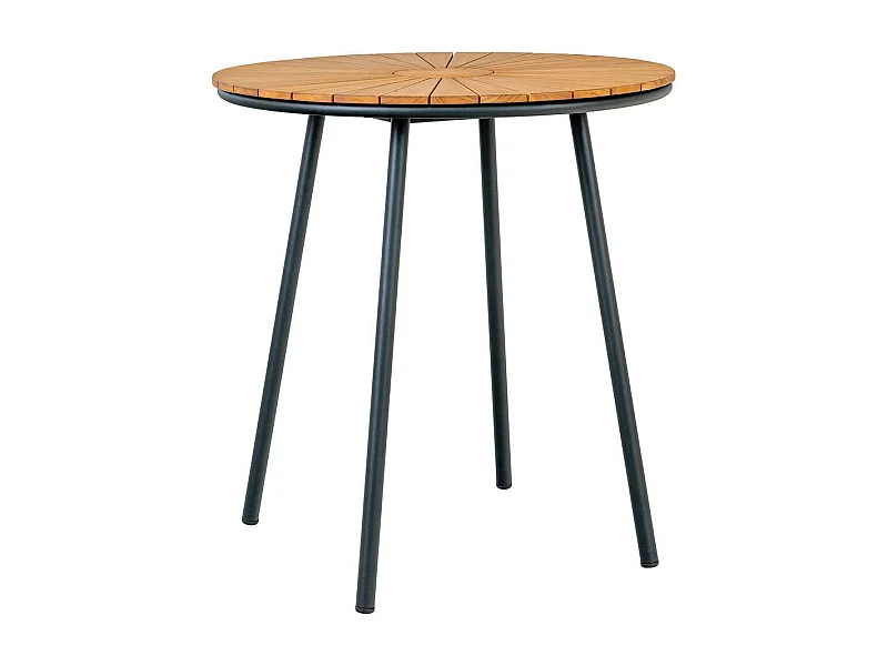 Bistrotisch Gartentisch aus Teak Massivholz 74 cm hoch