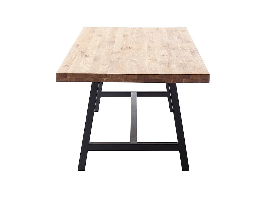 Esstisch Holztisch aus Balkeneiche Massivholz mit A Fußgestell