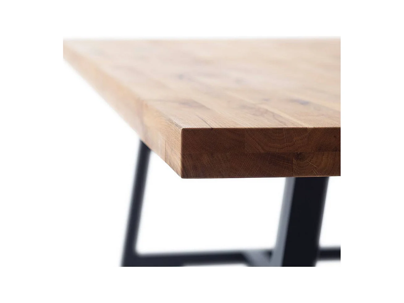 Esstisch Holztisch aus Balkeneiche Massivholz mit A Fußgestell