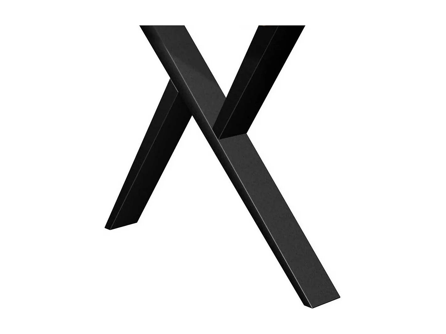 Küchentisch mit Baumkante aus Eiche Massivholz Vierfußgestell aus Metall