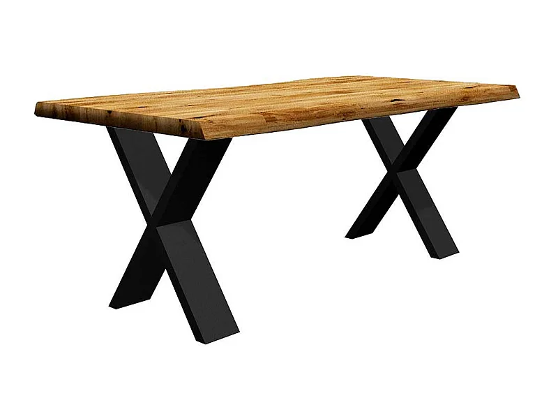 Tisch mit Baumkante Eiche geölt modernem Design