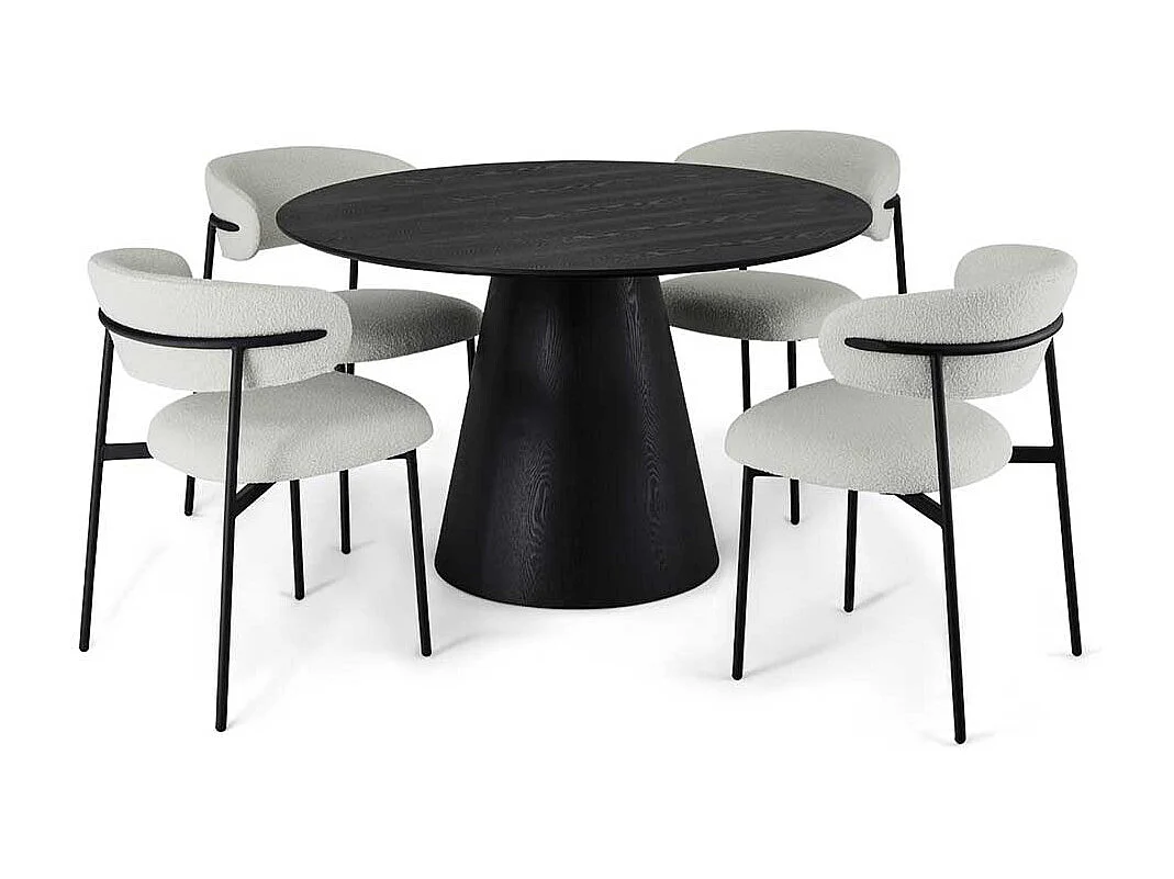 Esstisch Esszimmertisch in runder Form lackiert