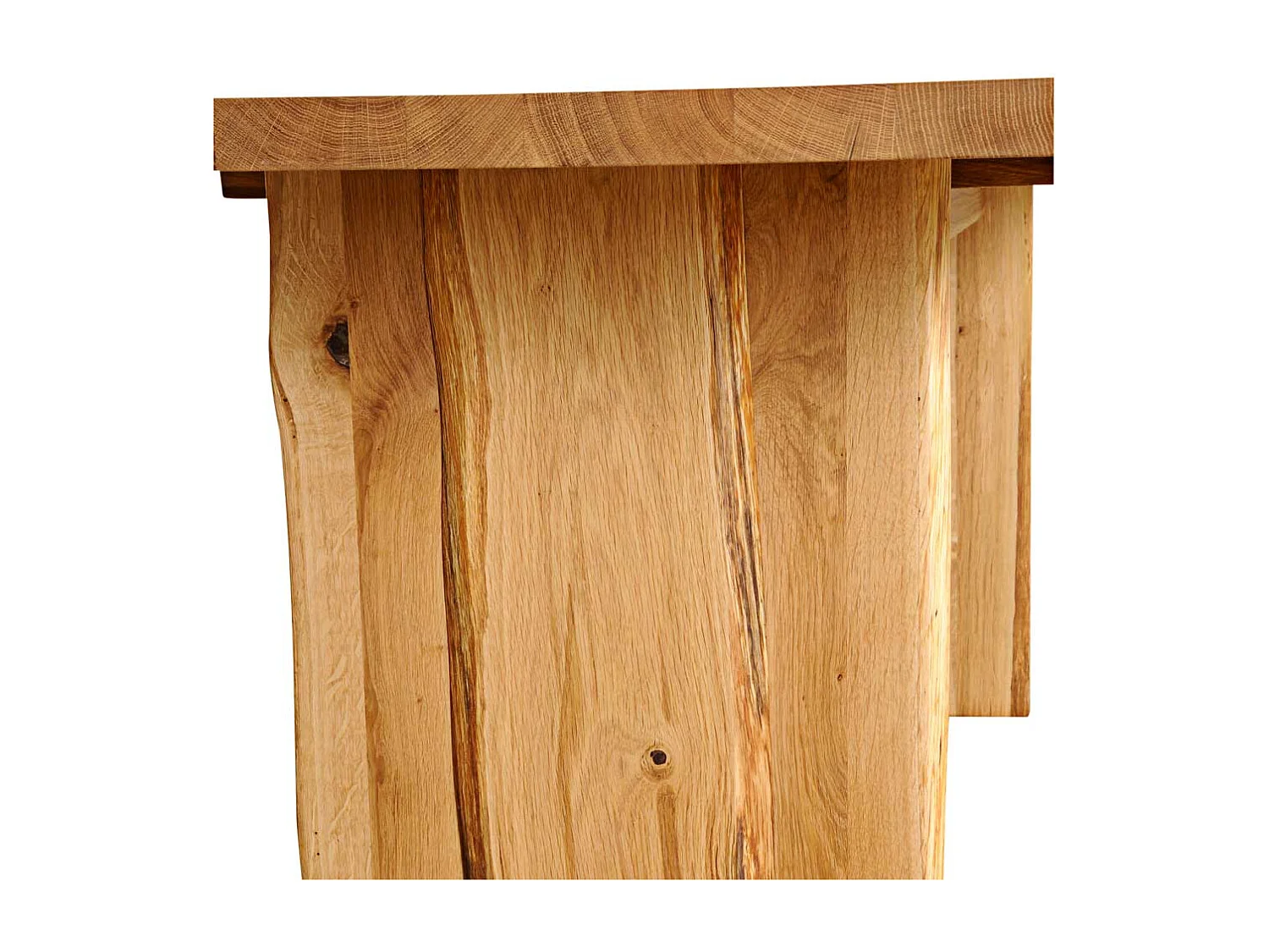 Baumkanten Esstisch aus Massivholz geölt