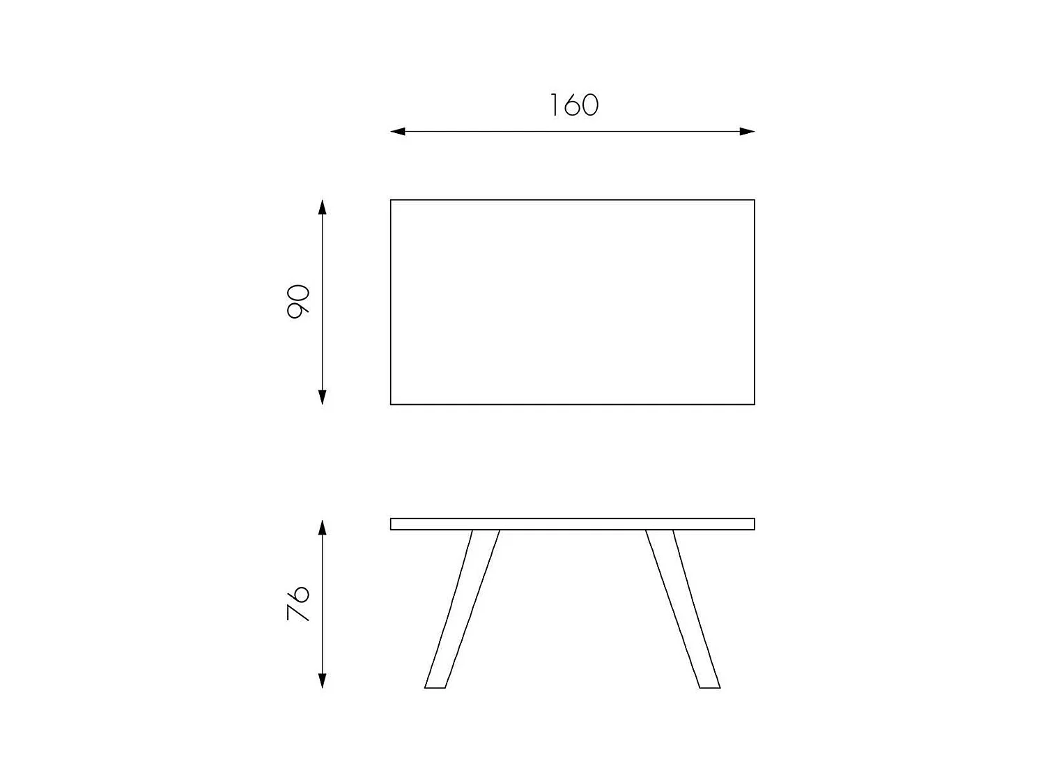 Premium Esstisch in Eiche dunkel furniert weißes Metallbügelgestell