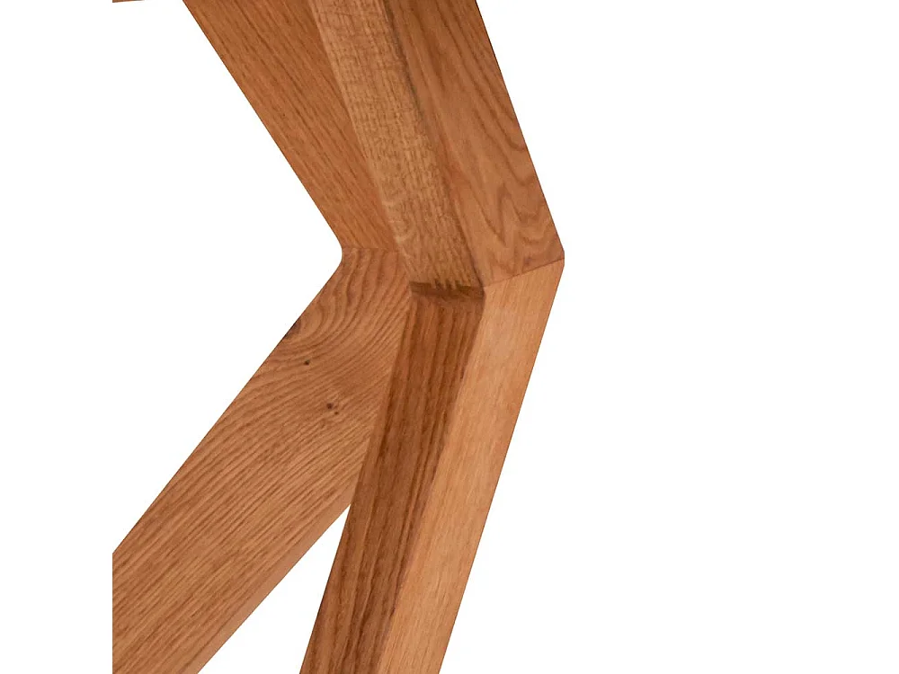 Holztisch Massiv aus Wildeiche modernem Vierfußgestell