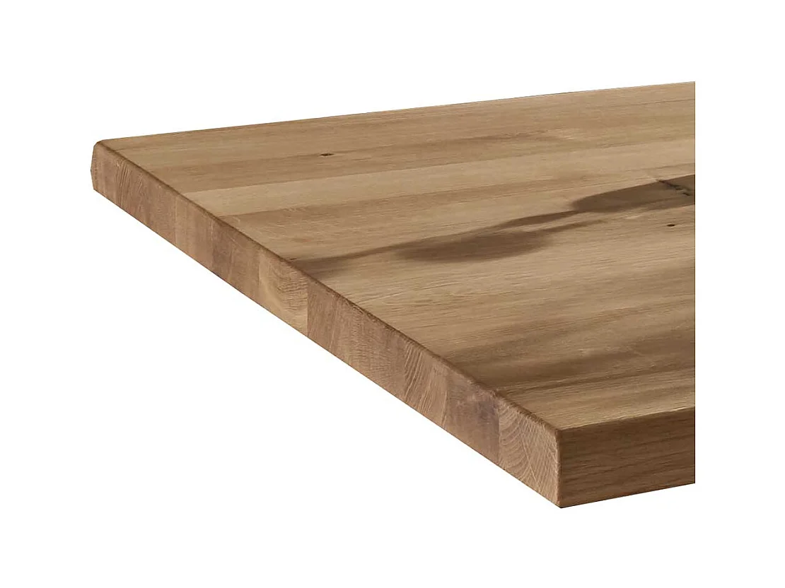 Esstisch aus Wildeiche Massivholz und Stahl Spider Gestell