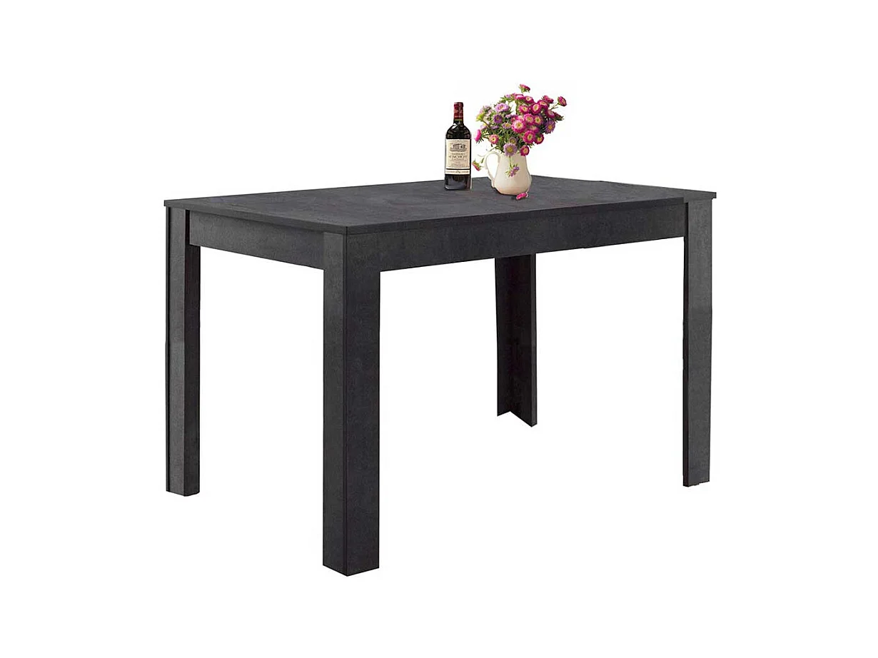 Küchentisch in Beton Grau Vierfußgestell