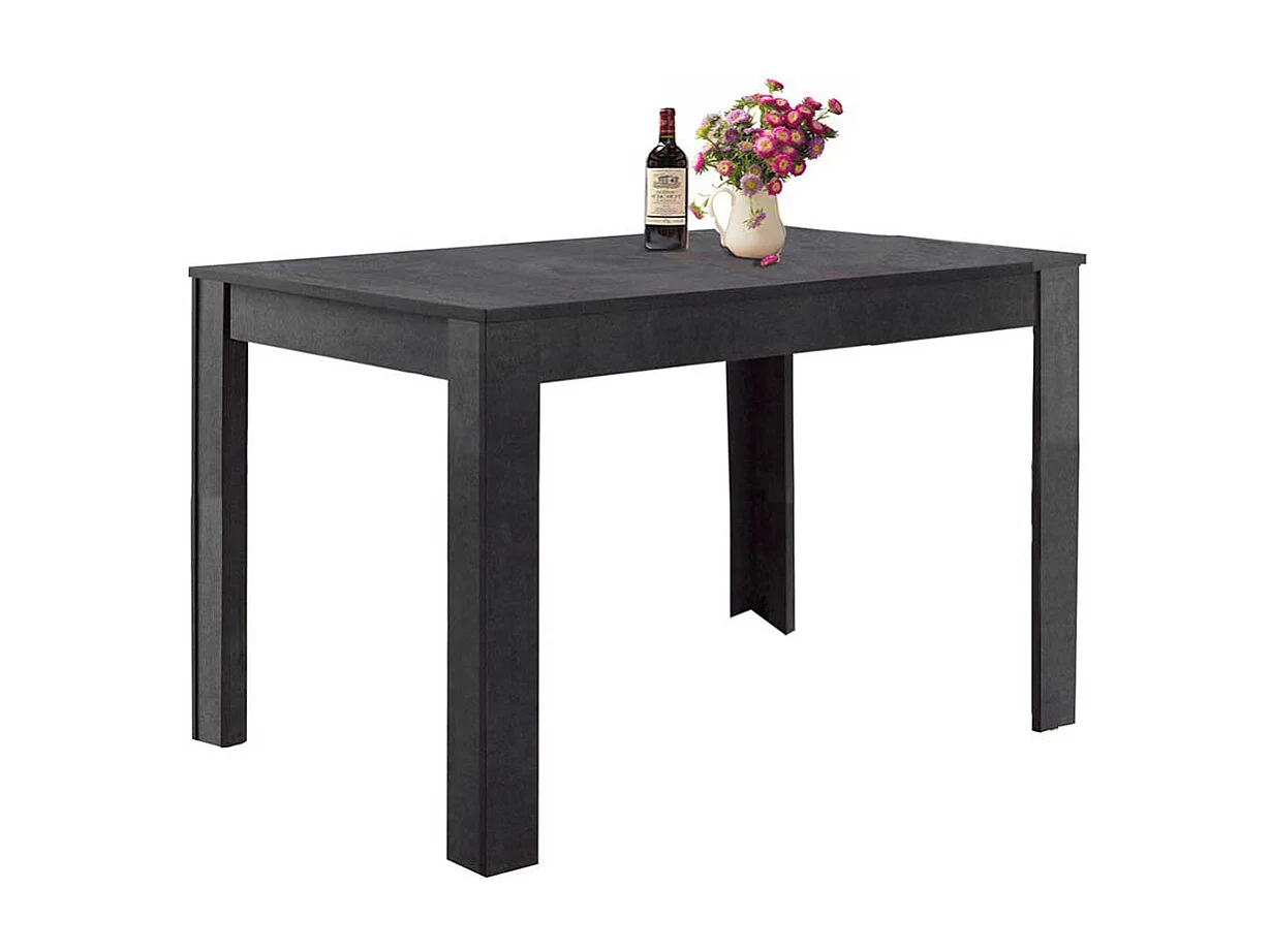 Küchentisch in Beton Grau Vierfußgestell