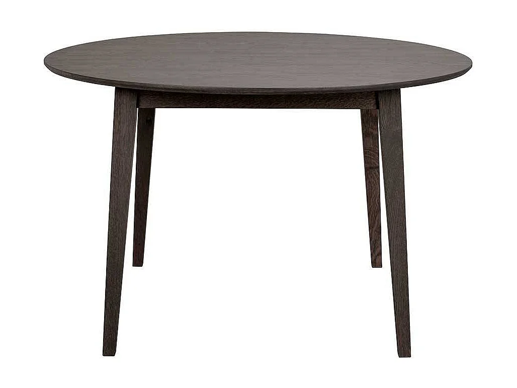 Runder Esszimmer Tisch im Skandi Design Massivholzplatte