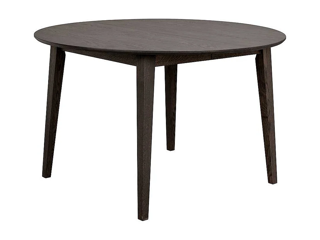 Runder Esszimmer Tisch im Skandi Design Massivholzplatte