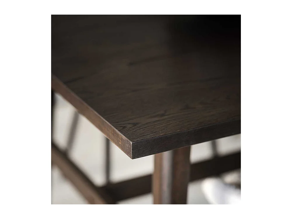 Esstisch optional verlängerbar in Eiche dunkelbraun 100 cm tief