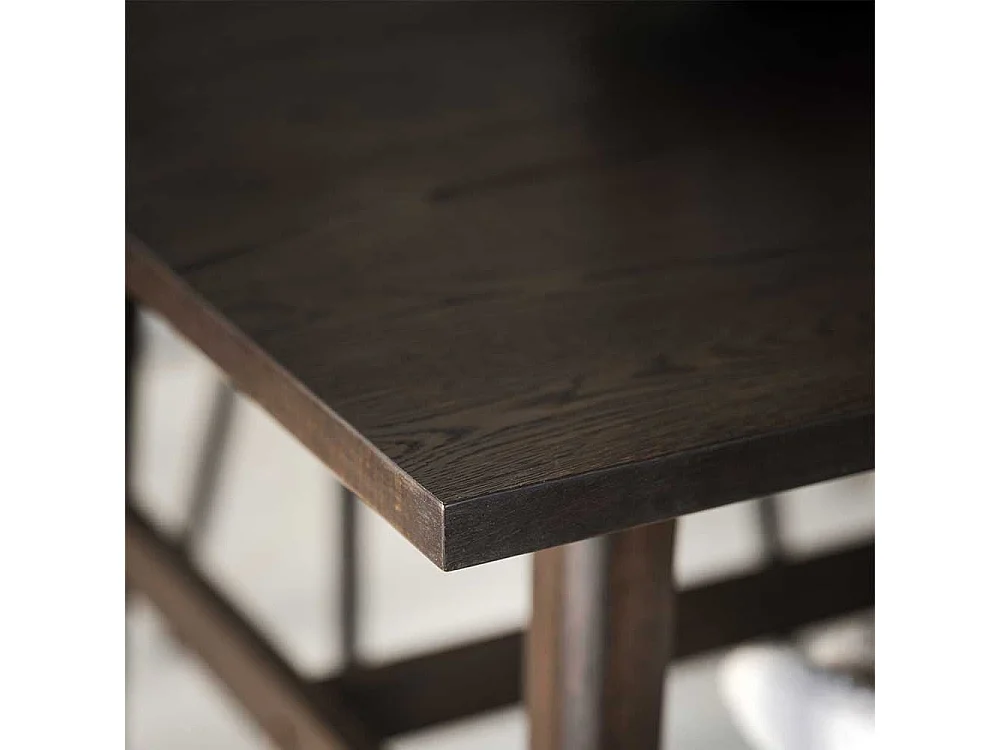 Esstisch optional verlängerbar in Eiche dunkelbraun 100 cm tief