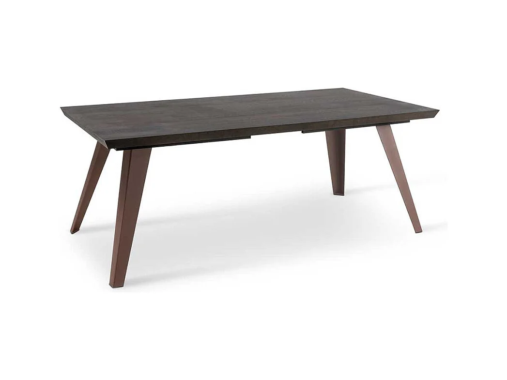 Hochwertiger Esstisch in Eiche dunkel Rostfarben