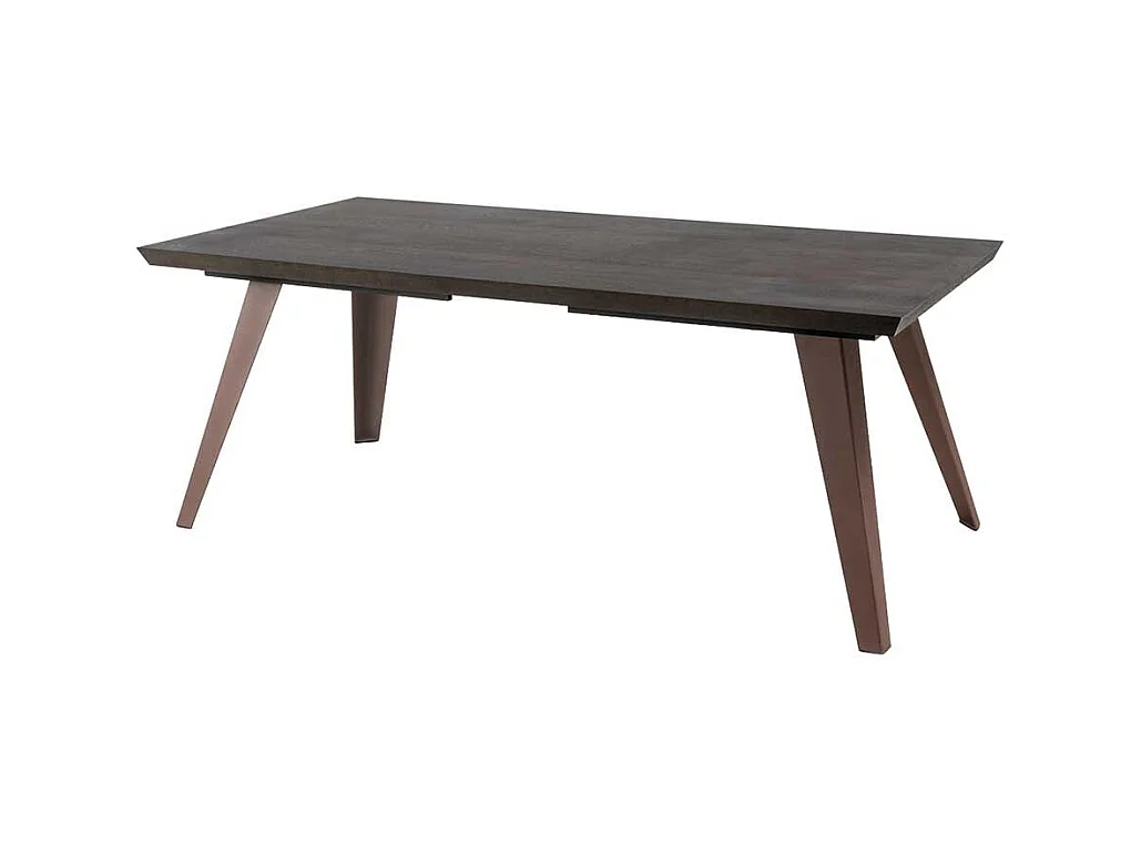 Hochwertiger Esstisch in Eiche dunkel Rostfarben