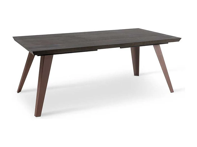 Hochwertiger Esstisch in Eiche dunkel Rostfarben