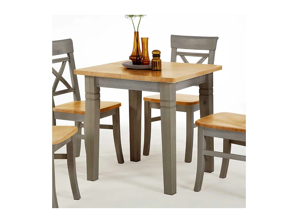 Kiefer Esszimmertisch in Grau Landhaus