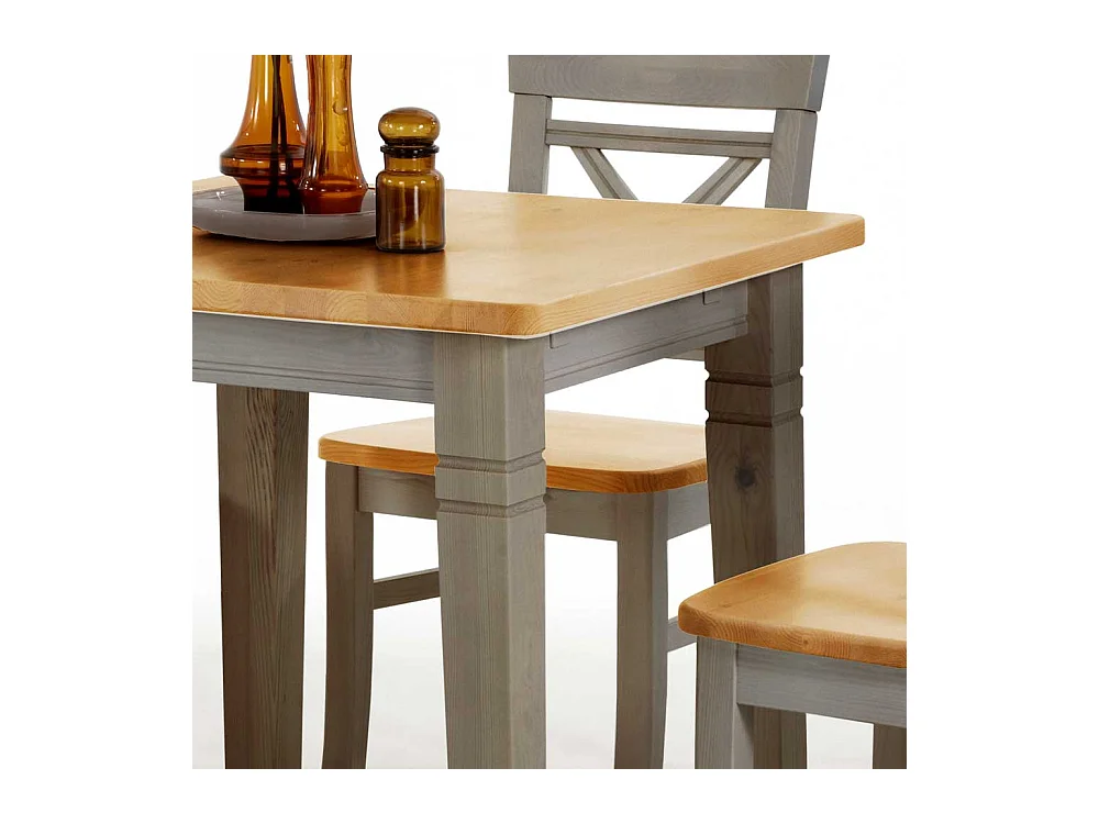 Kiefer Esszimmertisch in Grau Landhaus