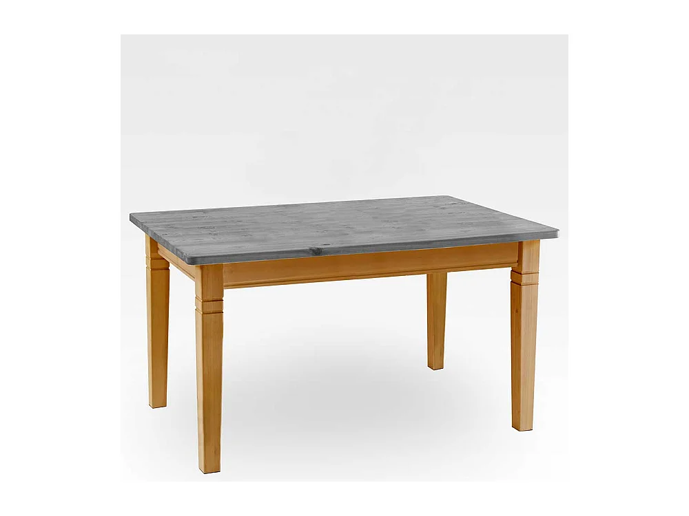 Küchentisch in Grau Kiefer massiv Landhausstil