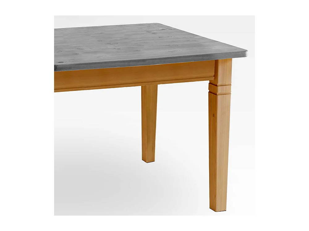 Küchentisch in Grau Kiefer massiv Landhausstil