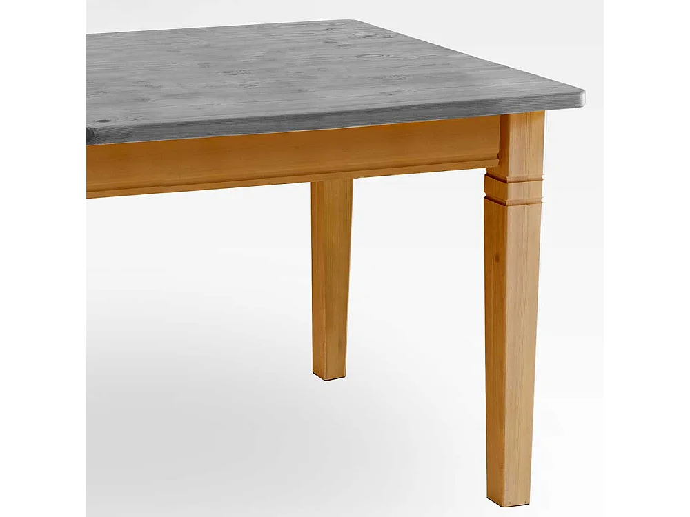 Küchentisch in Grau Kiefer massiv Landhausstil