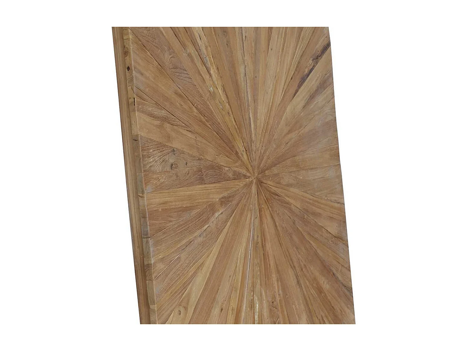 Designesstisch aus Teak Recyclingholz und Stahl Loft Style