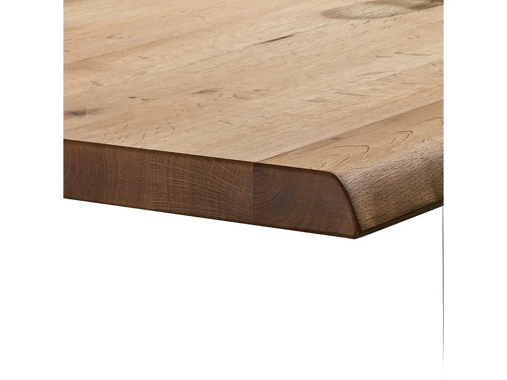 Esstisch aus Wildeiche Massivholz und Stahl Loft Design