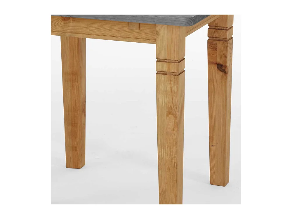 Landhaus Tisch in Grau Kiefer massiv geölt und lackiert