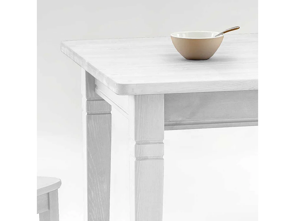 Kiefer Esstisch in Weiß Landhausstil
