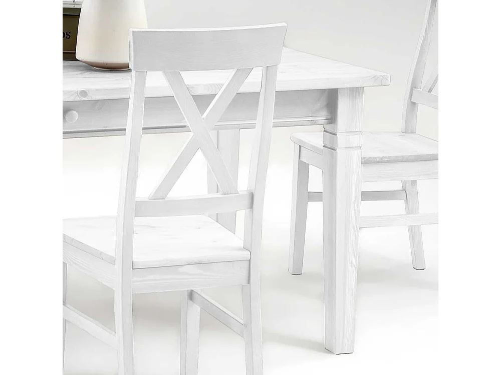 Kiefer Esstisch in Weiß Landhausstil