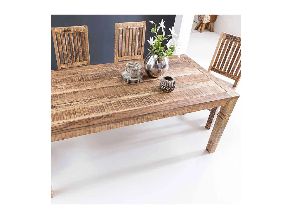 Esstisch aus Mangobaum Massivholz Landhaus rustikal