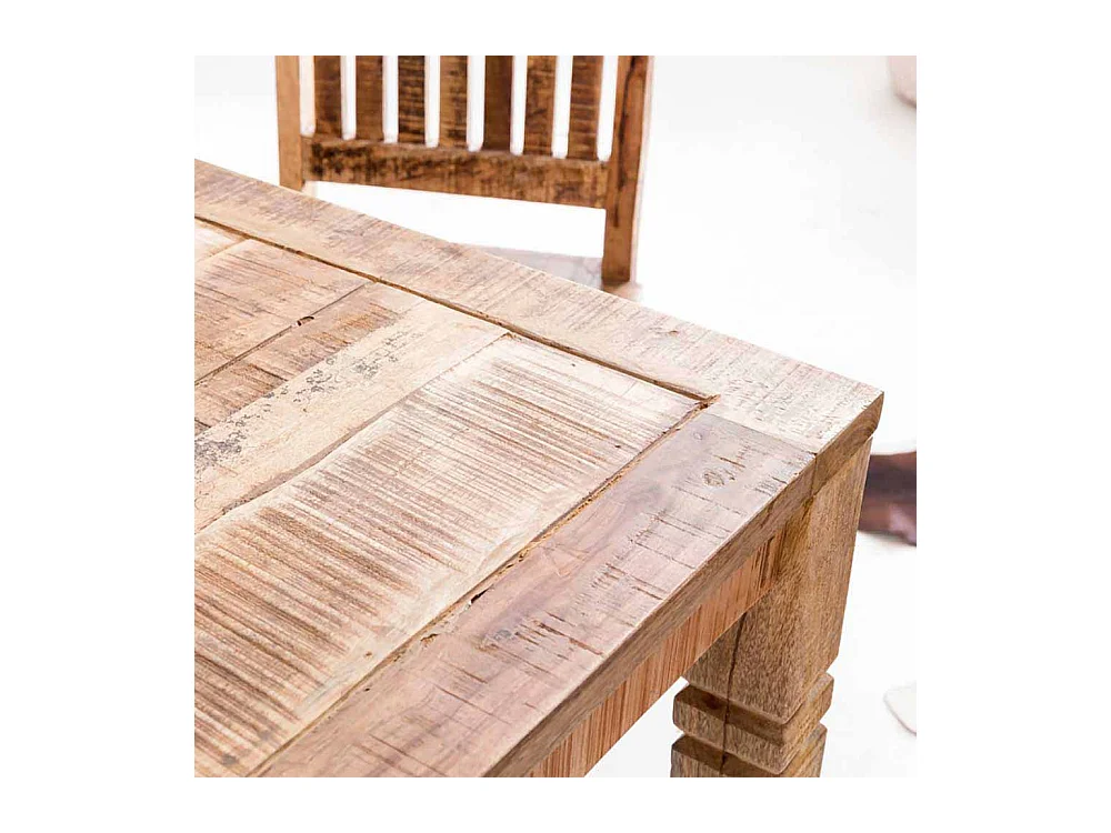 Esstisch aus Mangobaum Massivholz Landhaus rustikal