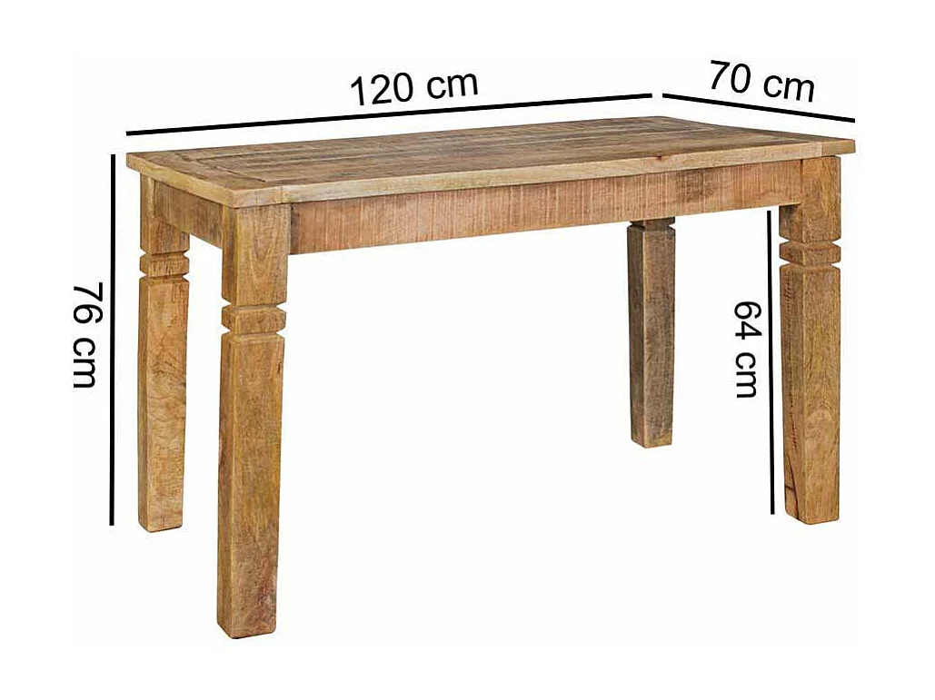 Esstisch aus Mangobaum Massivholz Landhaus rustikal