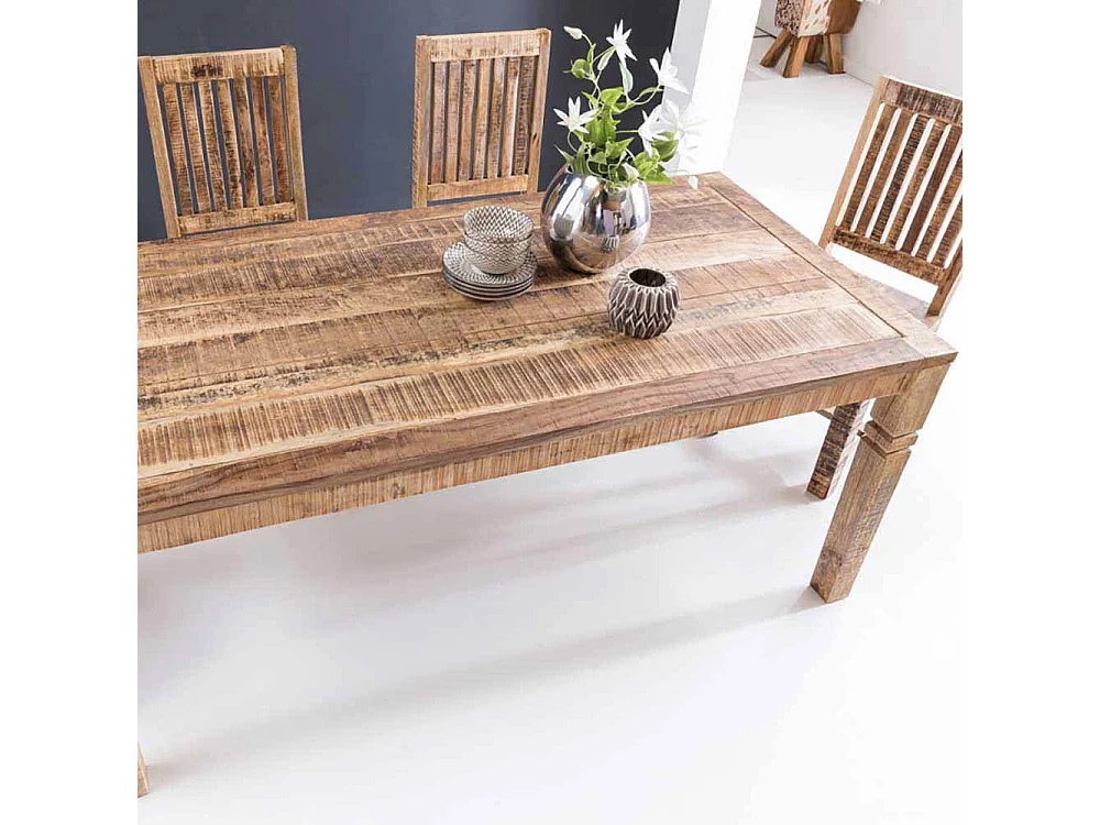 Esstisch aus Mangobaum Massivholz Landhaus rustikal