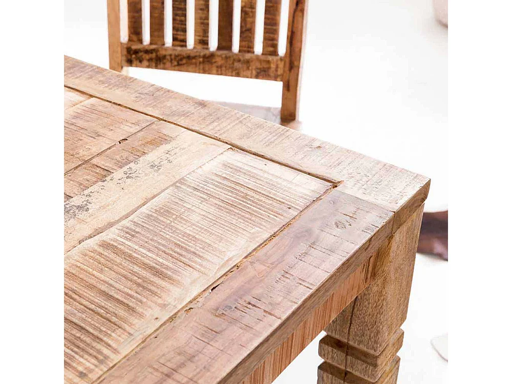 Esstisch aus Mangobaum Massivholz Landhaus rustikal
