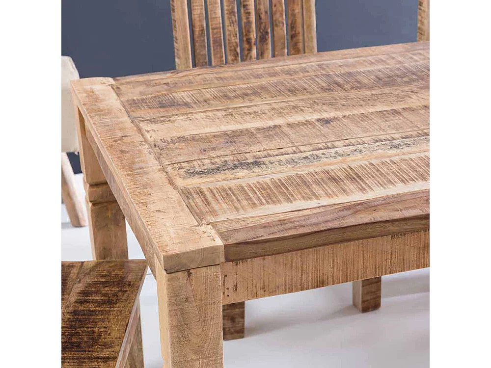 Esstisch aus Mangobaum Massivholz Landhaus rustikal