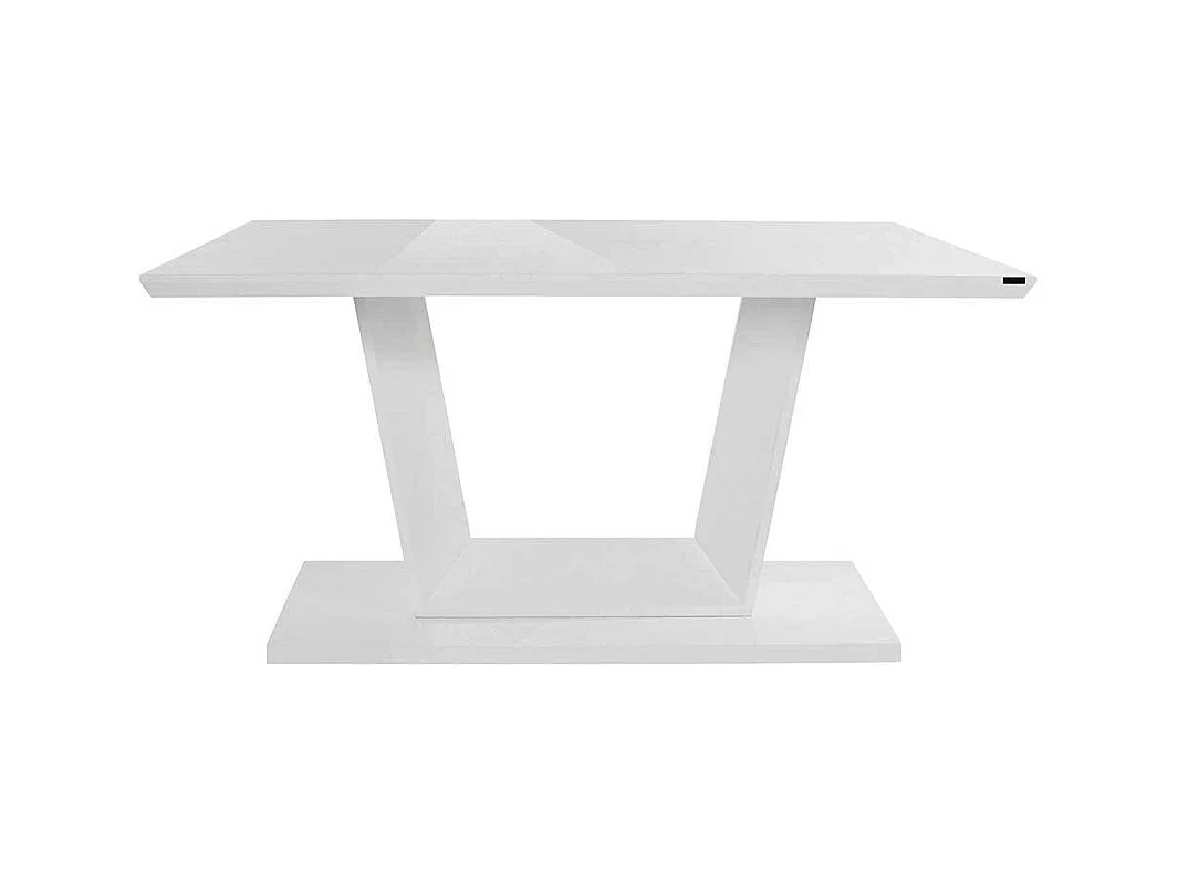 Rechteckiger Esszimmer Tisch in Weiß Hochglanz modern