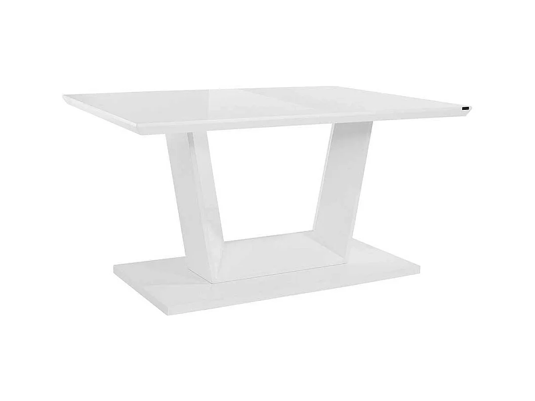 Rechteckiger Esszimmer Tisch in Weiß Hochglanz modern