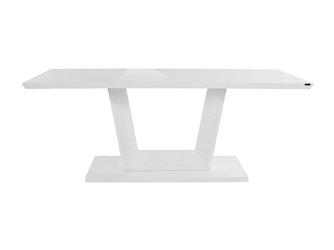 Rechteckiger Esszimmer Tisch in Weiß Hochglanz modern