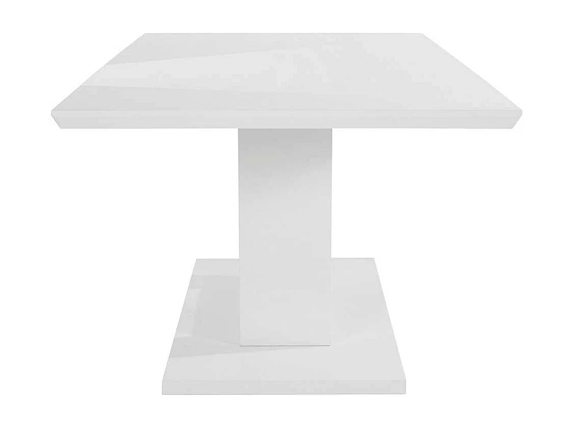 Rechteckiger Esszimmer Tisch in Weiß Hochglanz modern