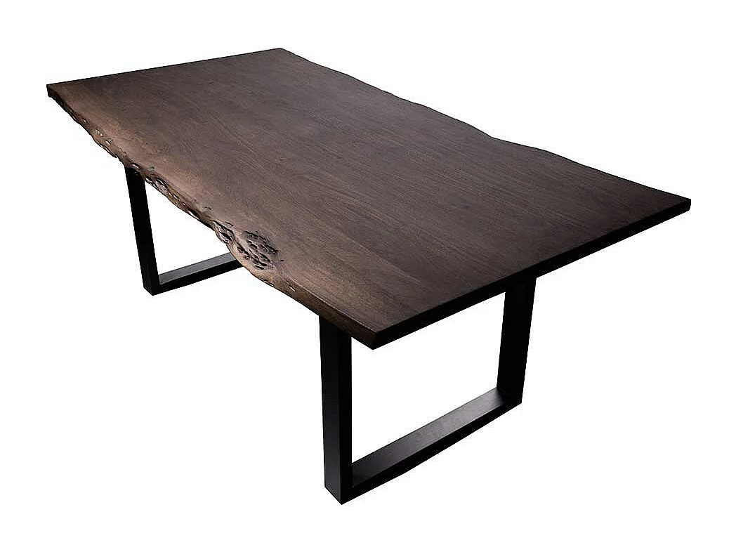 Esszimmertisch in Walnussfarben Baumkante