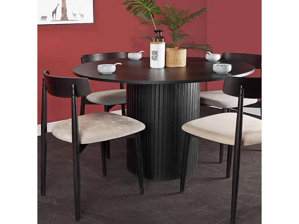 Küchentisch Esszimmer Tisch in modernem Design - Schwarz