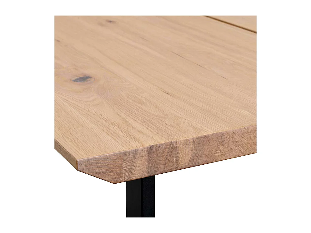 Esstisch in Schwarz Holz White Wash