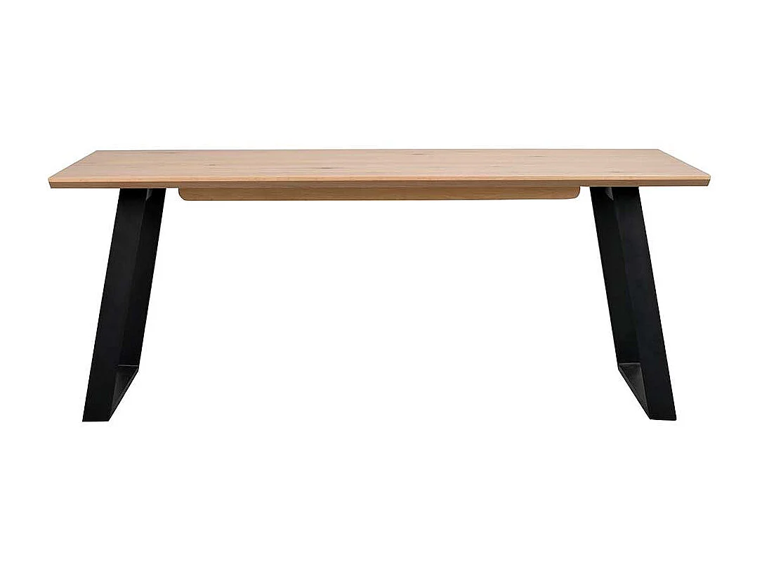 Esstisch in Schwarz Holz White Wash