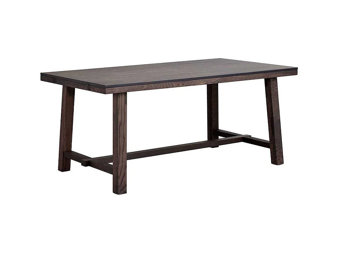 Massivholztisch in Eiche dunkel gebürstet und lackiert