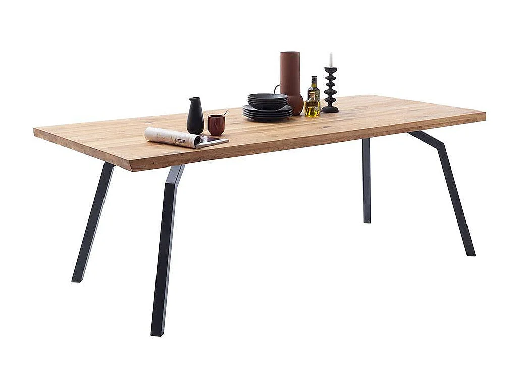 Esstisch Küchentisch aus Massivholz und Metall