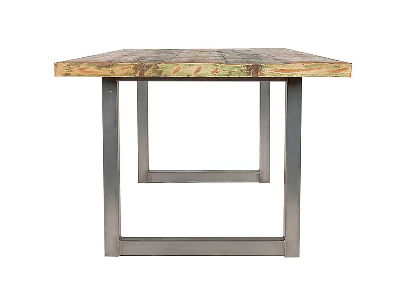 Design Esstisch in Bunt Recyclingholz