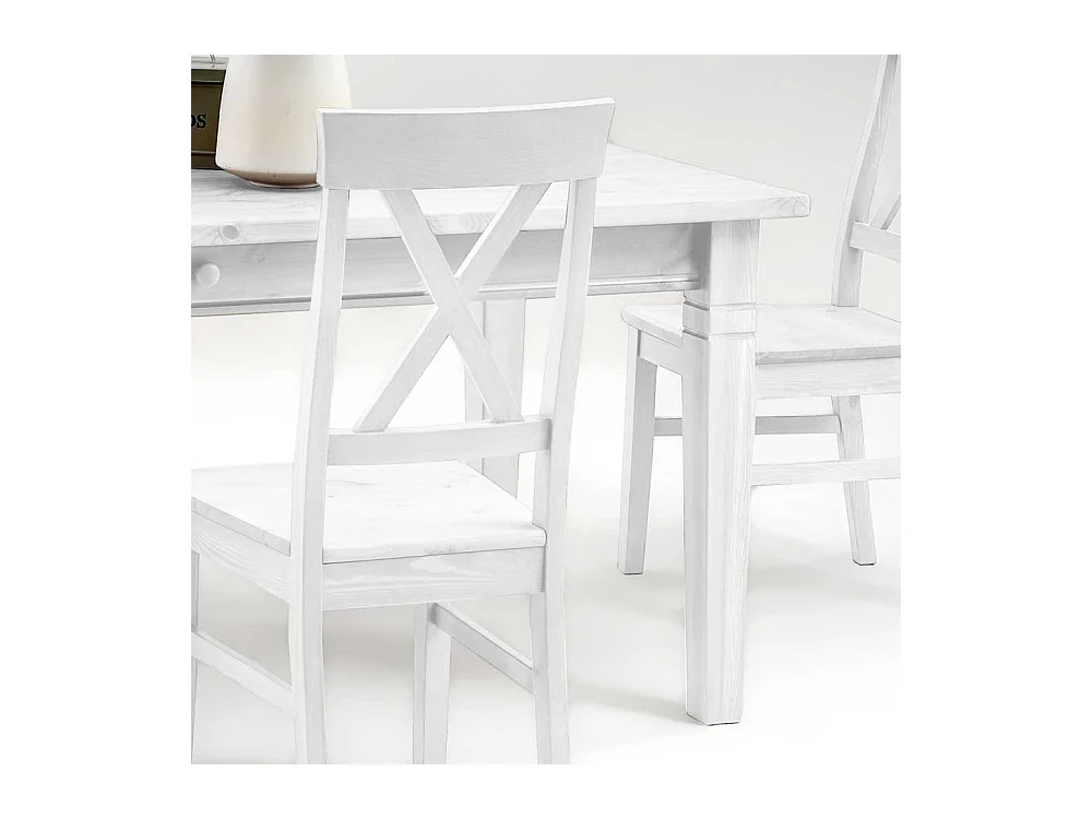 Kiefer Esstisch in Weiß Landhausstil