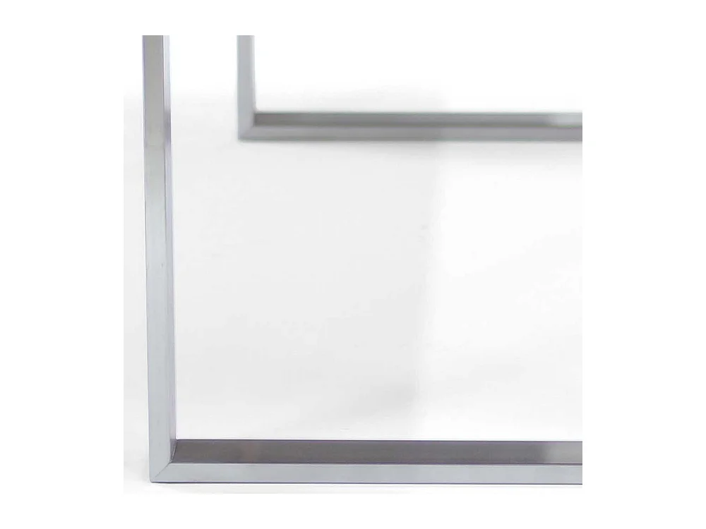 Küchentisch aus Nussbaum Massivholz und Edelstahl 75 cm hoch